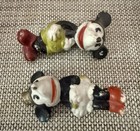 1930s Mickey & Minnie Mouse Bisque Figures Sitting On Wooden Blocks - Very Rare — photo 8
