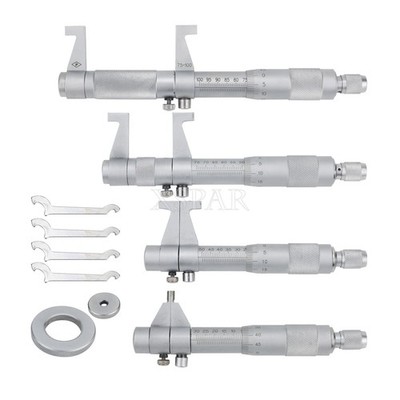 4Pcs Inside Micrometer 5-30mm/25-50mm/50-75mm/75-Metric Screw Gauge Micrometers 
