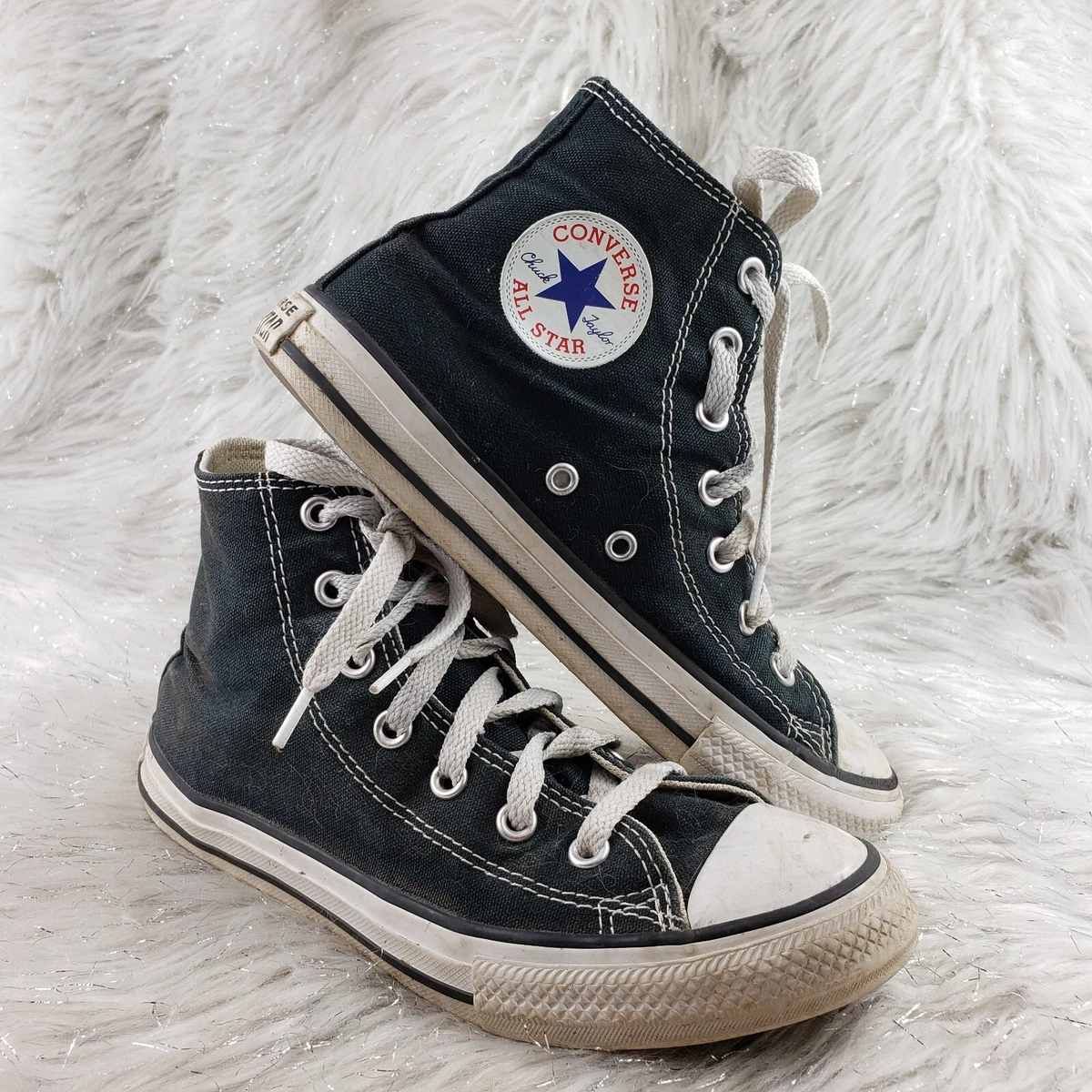 black high top converse size 6