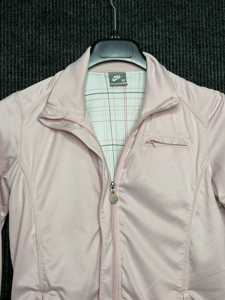 Nike Jacket Girls Medium (8-10) Pink Outdoor Swoosh Lightweight Logo Kids Youth - Image 3 of 4