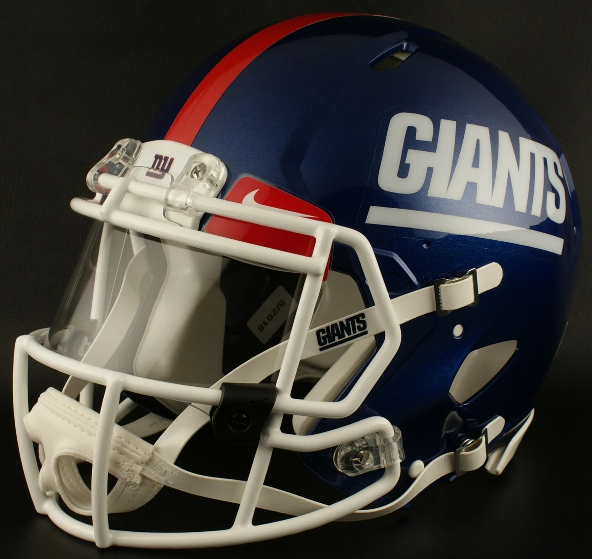 NEW YORK GIANTS NFL Authentic GAMEDAY Football Helmet w NIKE Eye Shield