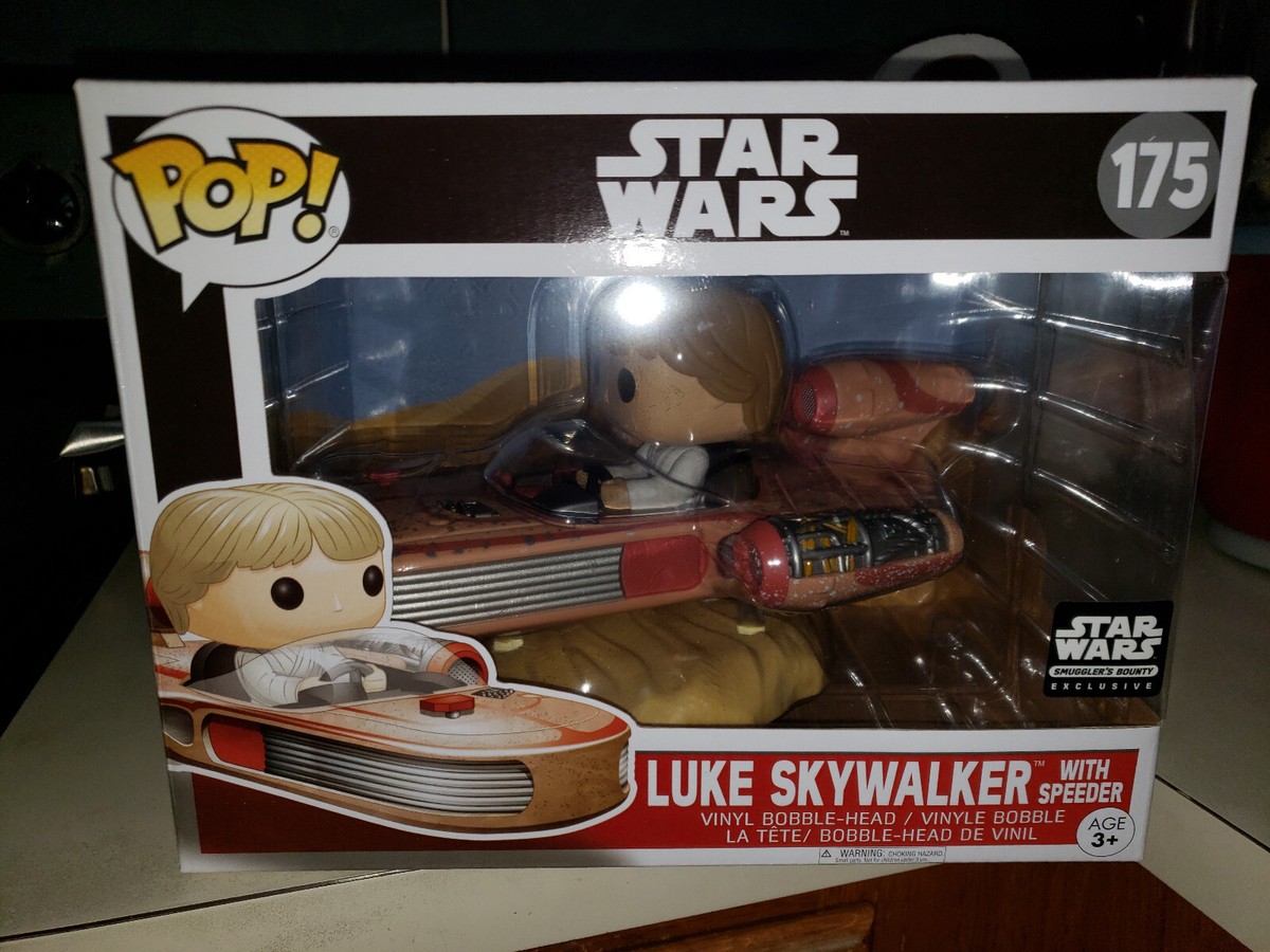 STAR WARS FUNKO POP LUKE SKYWALKER w/ LANDSPEEDER (Smuggler's