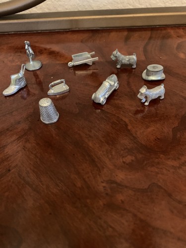 Vintage MONOPOLY Game Pieces 1970’s ~ Iron Timble Dog Racecar Wheelbarrow Shoe - Picture 3 of 6