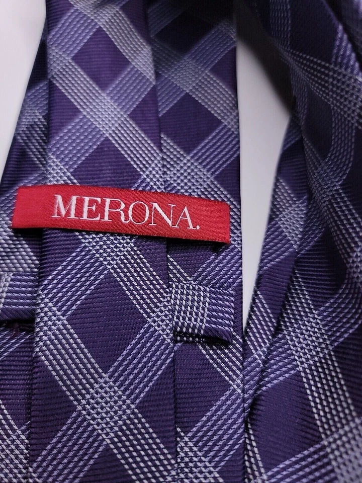Gravata formal masculina Merona 58"Lx3.25"W roxa - Imagem 3 de 4