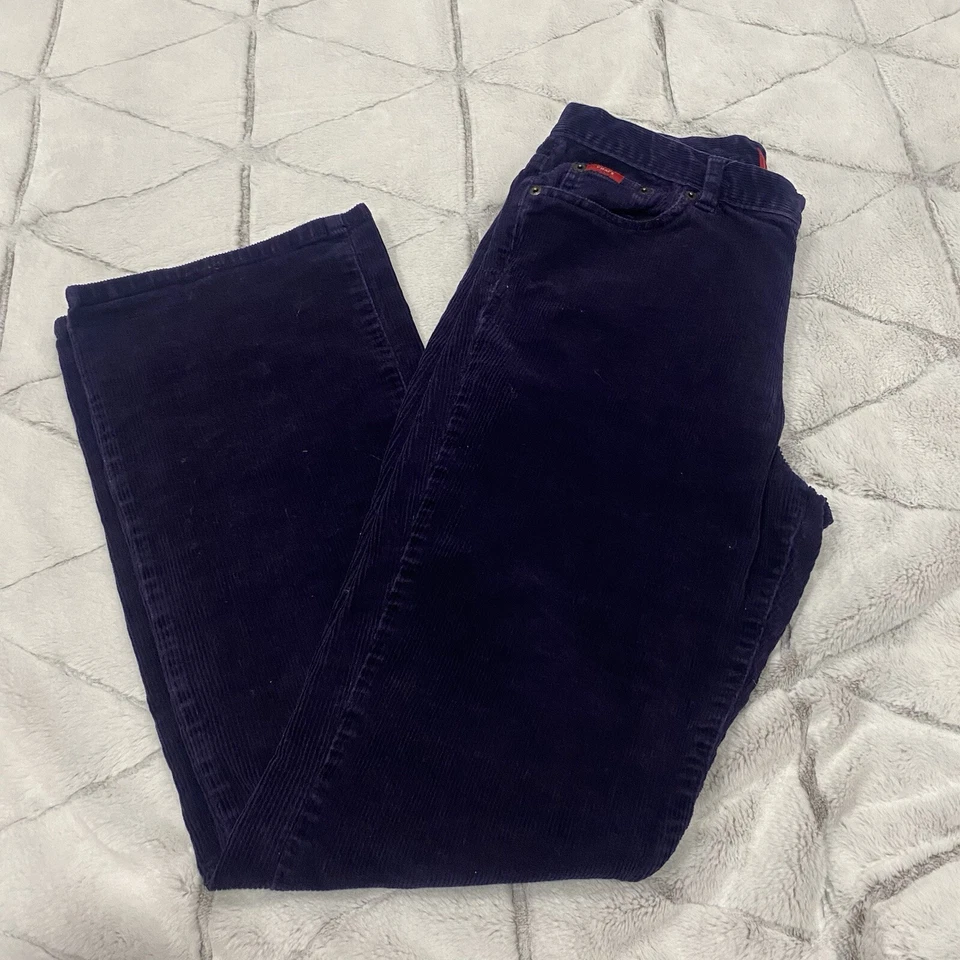 Pantalones de mezclilla vintage Chaps para mujer talla 6 púrpura pana tiro medio corte bootcut Foto 4 de 4