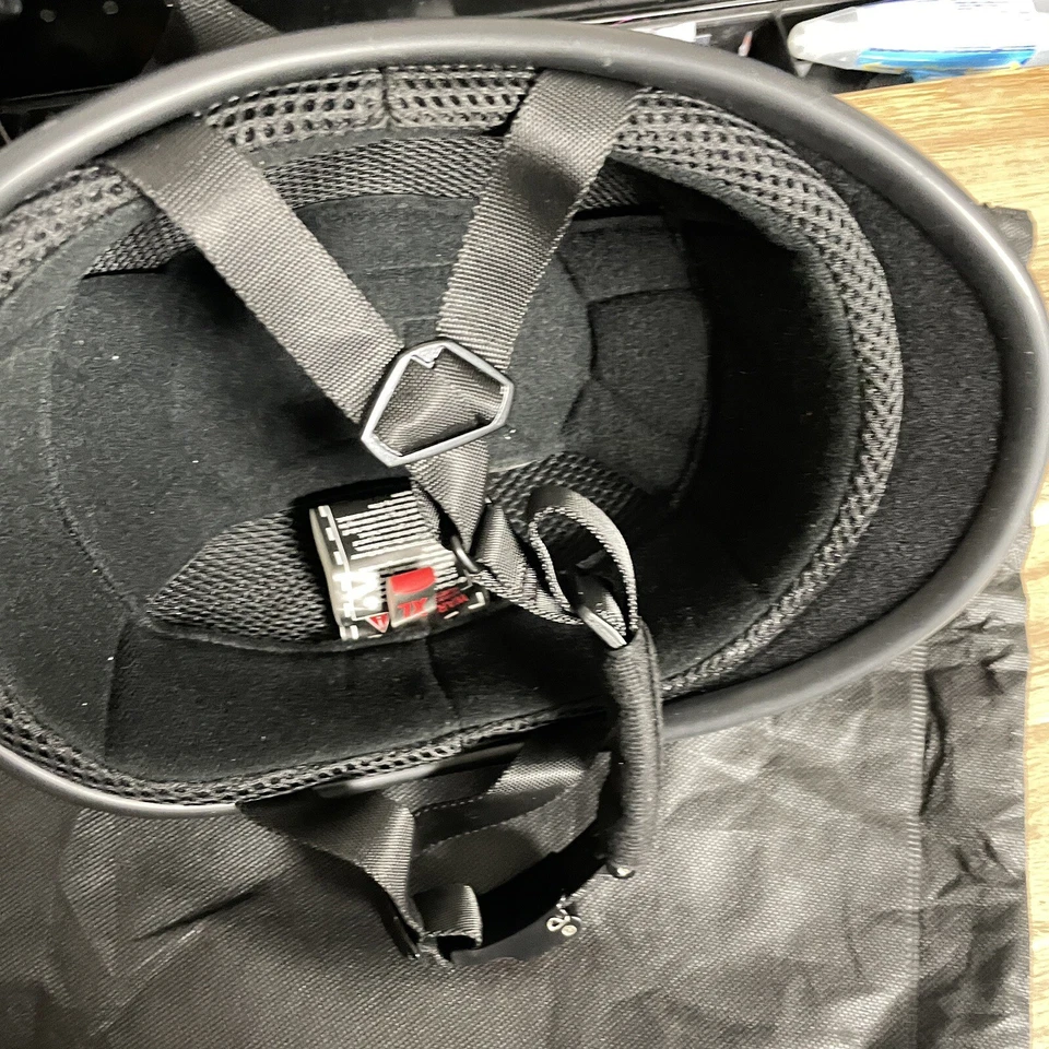 Casco de motocicleta Half Shell DOT FMVSS 218, XL negro Foto 4 de 4