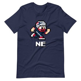 New England Patriots NES Football Player 8-bit Tecmo Super Bowl Nintendo T-Shirt