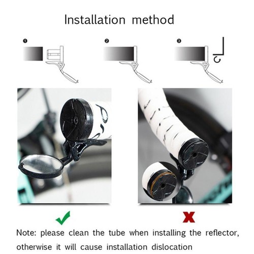 Handlebar Bicycle Accessories Road Bike Rear View Mirror Cycling Adjustable 9CG0