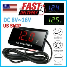 12V Digital LED Display Voltmeter Voltage Gauge Panel Meter For Car Motorcycle 