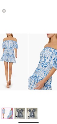 chinese dress ladies Amanda Floral Linen Short in Blue/White main image 1