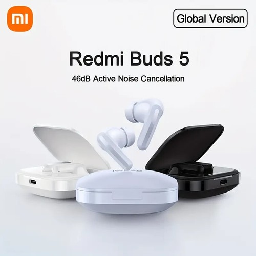 Xiaomi Redmi Buds 5 TWS Wireless Earbuds, 46dB Active Noise Cancellation,12.4mm