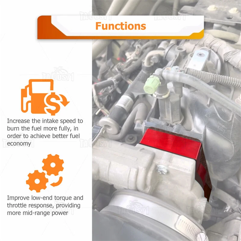 Para Hummer H2 2003-2004 2005 2006 2007 6,0 L V8 Gas - Espaciador del cuerpo del acelerador Foto 2 de 4