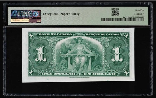 1937 CANADA **1 DOLLAR** BC-21d ABOUT UNC **PMG 55 EPQ**FREE SHIPPING** 0239 - Picture 2 of 2
