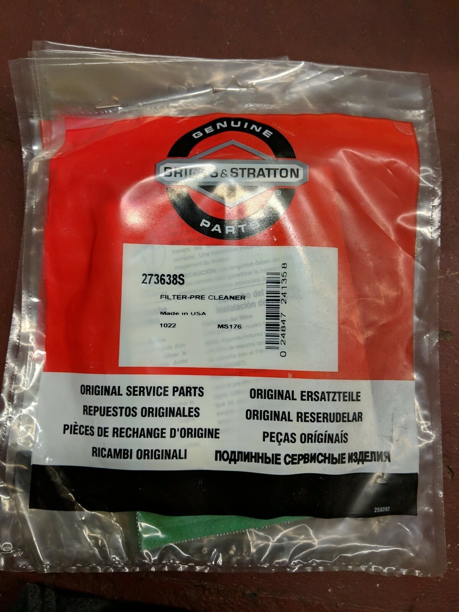 New Briggs & Stratton Pre Filter 273638S V14-9 | eBay
