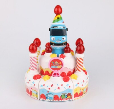Express] Tayo Happy Birthday Cake Toy Light Melody Song Kids Baby Party