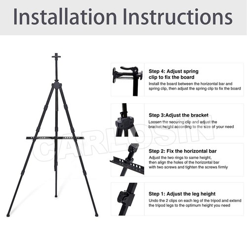 Tripod Painting Artist Easel Display Stand Drawing Board Art Sketch Adjustable - Picture 8 of 11