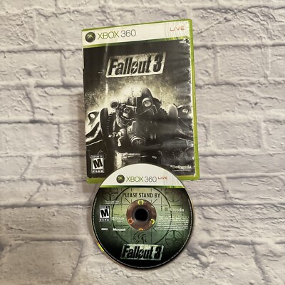 Fallout 3 (Microsoft Xbox 360, 2008) Tested Live Bethesda Three Free Shipping