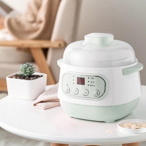 200W 1L Slow Cooker With Ceramic Interior Pot Timing Green Uniform Heating El - Picture 4 of 12