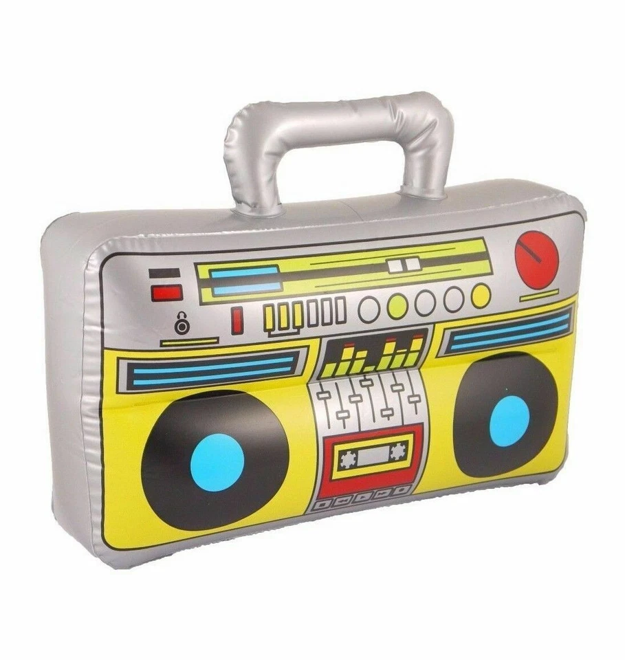 INFLATABLE BOOM BOX Blow Up Speaker Kids Reusable Toy Stereo Stag Hen Party - Image 2 of 4