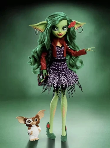 Monster High Skullector Doll Greta Gremlins + Gizmo Mattel Creations 2021 GRW96