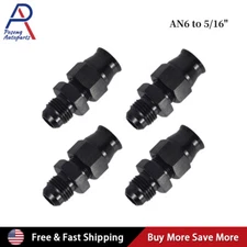 4Pcs 6AN To 5/16" Tube Hardline Fuel Line Adapter Fitting Tubing compression