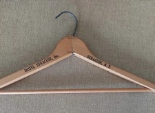Antique Hotel Syracuse New York Wood Coat Hanger Advertising Vintage 1920s