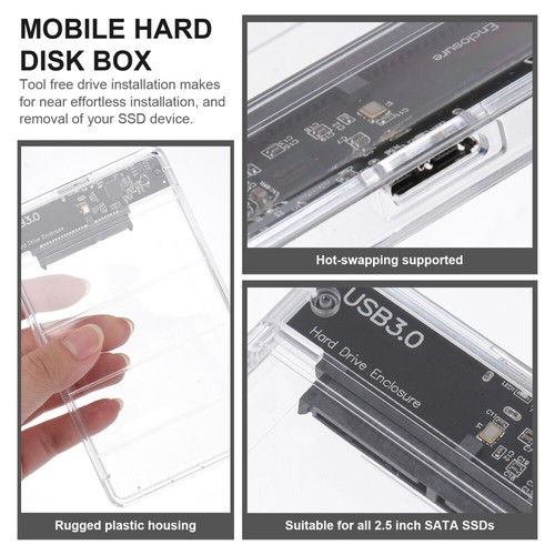 2 .5 Tragbare Festplatte SSD-Gehäuse 2,5 Zoll Festplattengehäuse - Afbeelding 8 van 12