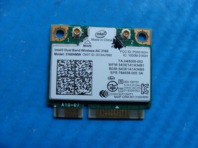 MSI Leopard GP60 2PE 15.6'' WiFi Wireless Card 3160HMW