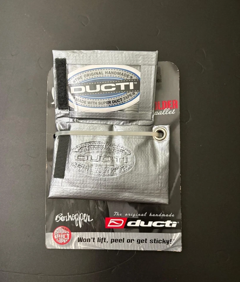 DUCTI mens unisex 90s BARHOPPER Card Holder duct tape slim durable money wallet - Image 3 of 3