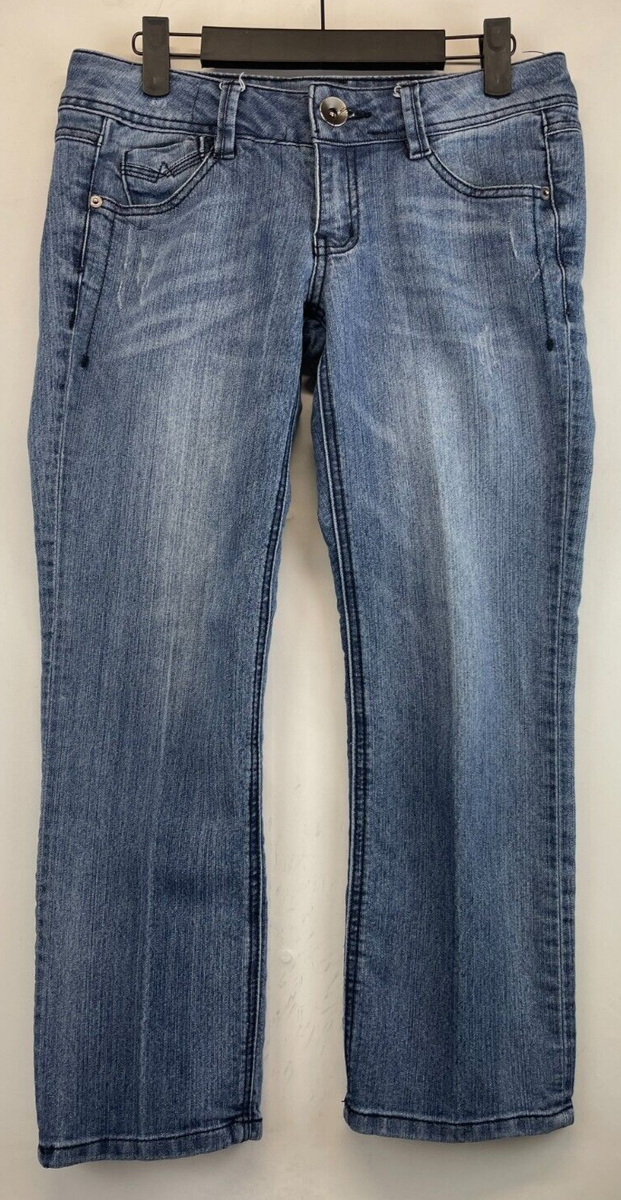 Jeans Femme Candie's Taille 3 (30 De Tour De Taille) - Coupe Flare, Gris, Stretch, Occasion Très Bon état