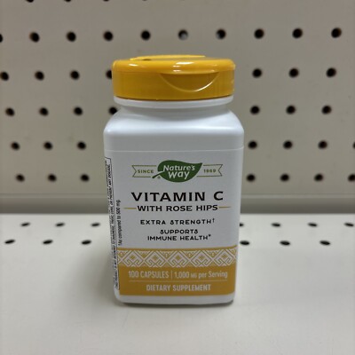 *READ* Nature's Way Vitamin C w/ Rose Hips Extra Strength 100 Caps (Exp 7/31/25)