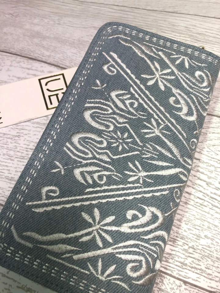 Cartera de teléfono organizadora con cremallera alrededor vegana certificada Urban Expressions azul nueva con etiquetas Foto 4 de 4