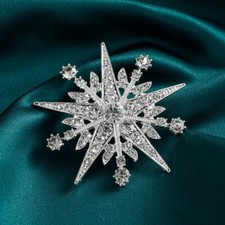 Large CRYSTAL Silver STAR