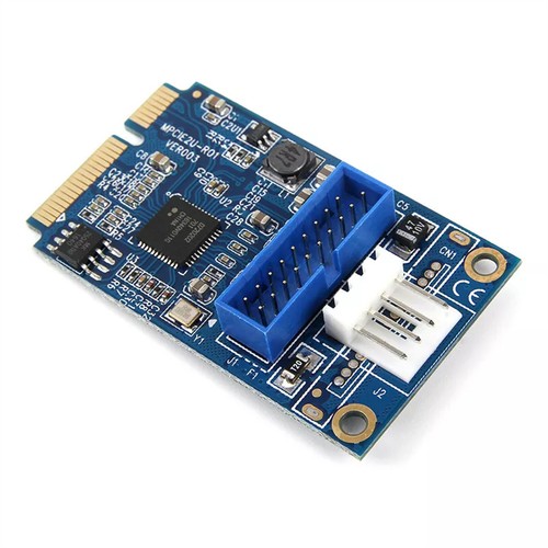 Mini PCIe to 19pin 20pin Header to USB3.0 Mini PCIe to Dual USB Expansion Card - Afbeelding 4 van 5