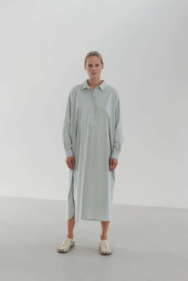 green emerald velvet dress 1950s Sage Green Cotton Belted Shirt Dress, Sz. S main image 0