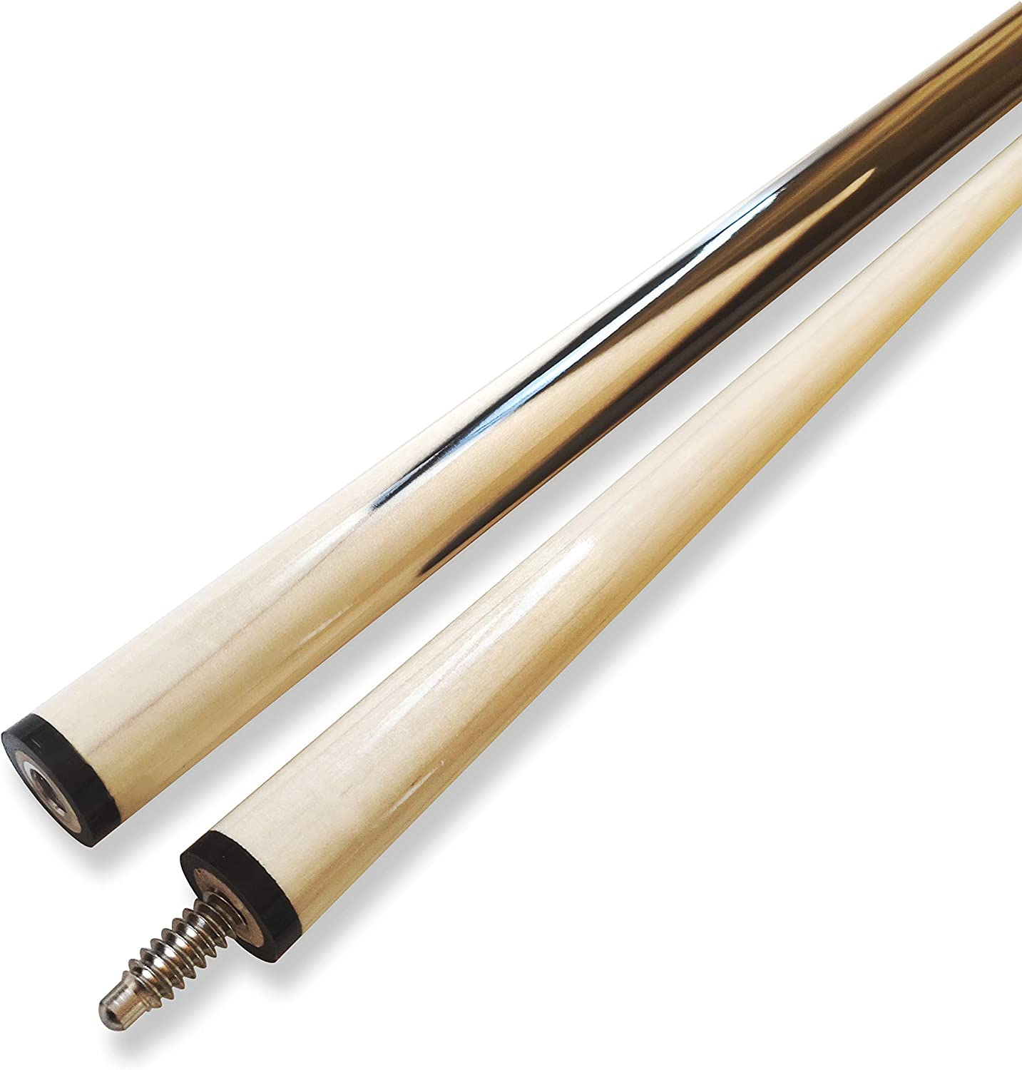 Set of 4 Pool Cues 58″ Billiard House Bar Cue Sticks, 2Piece Pool Cue