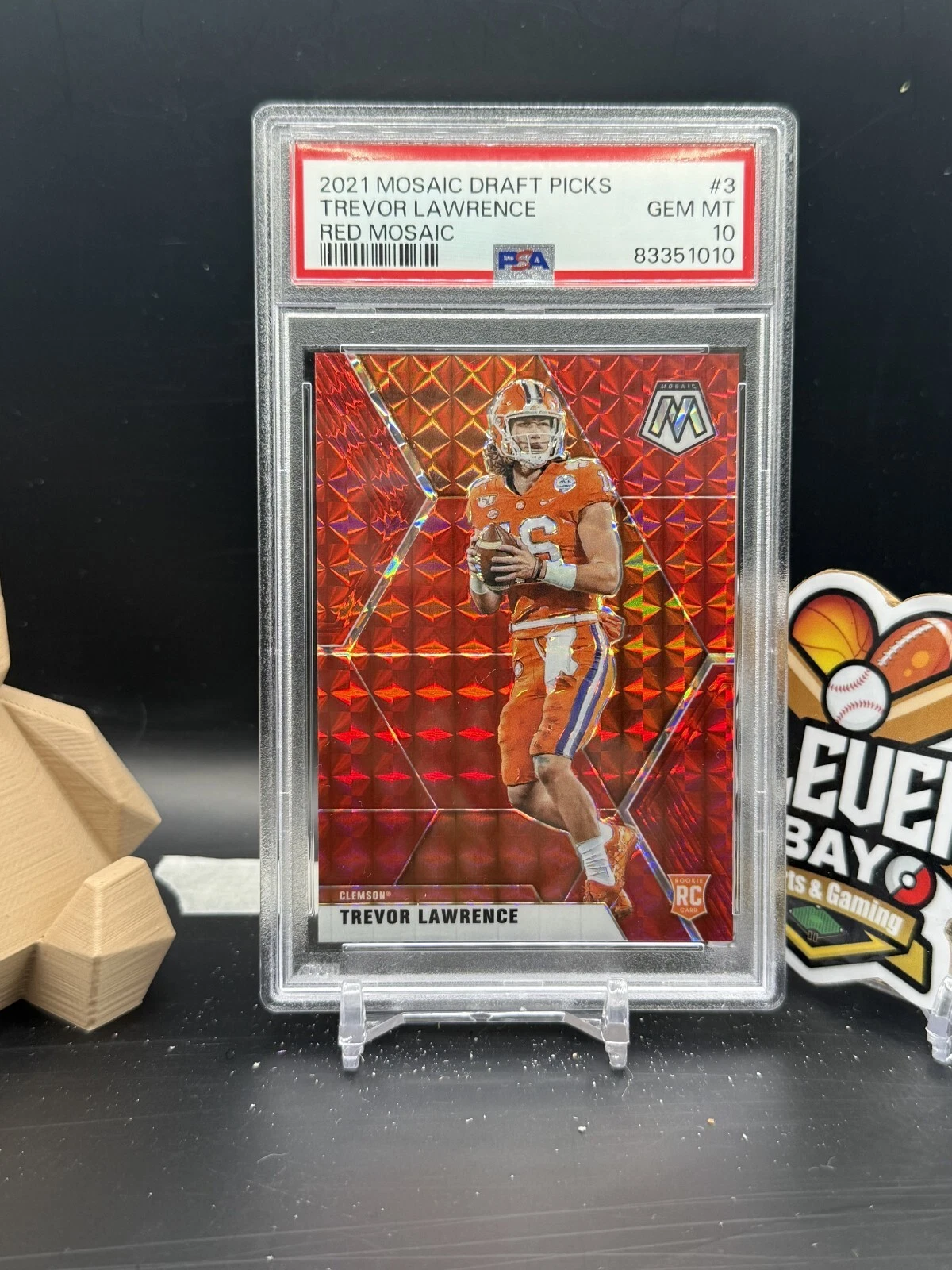 Trevor Lawrence Panini Mosaic Draft Picks #3 Red Mosaic