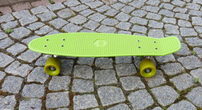 penny board mini Skateboard von Hudora in lemon green ++ fast neu ++