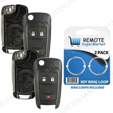 2 Replacement for Chevy 2010-2016 Equinox 2012-2016 Sonic Remote Case Shell Fob