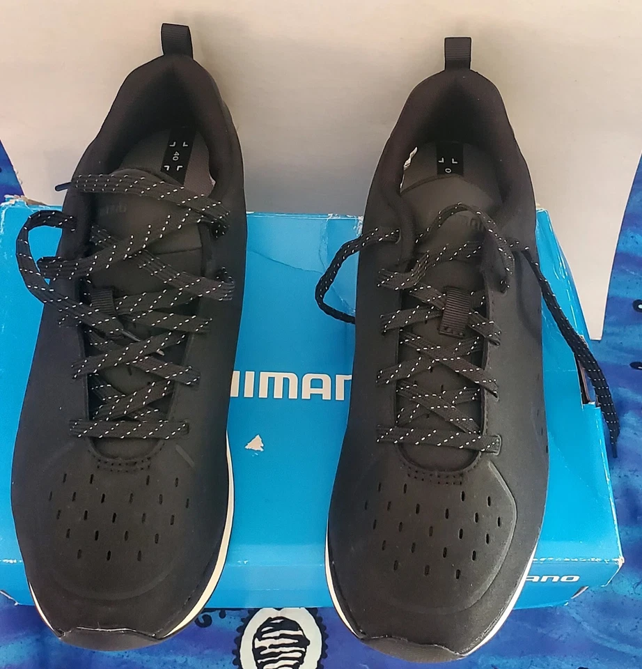 Nuevo Shimano Para hombres/Mujeres EU 40 Negro Zapatos de Ciclismo CT5 SPD Taco Caja Daños Foto 2 de 4