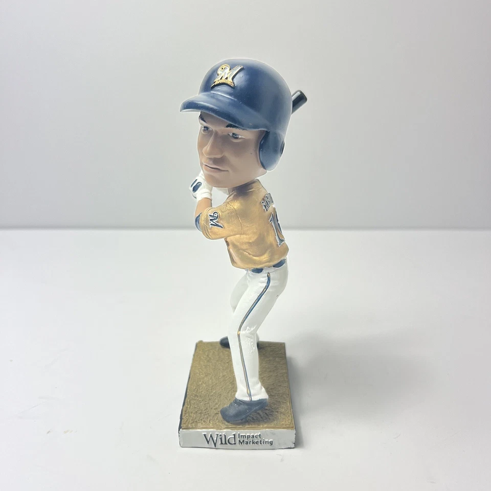 2012 MILWAUKEE BREWERS ARAMIS RAMIREZ GOLD JERSEY BOBBLEHEAD ~ NIB - Image 2 of 4