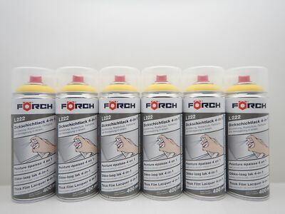 FORCH Dickschichtlack Spray RAL 1021 Rapsgelb - 4-in-1 Rostschutz, 400 Ml Dose, Schnelltrocknend