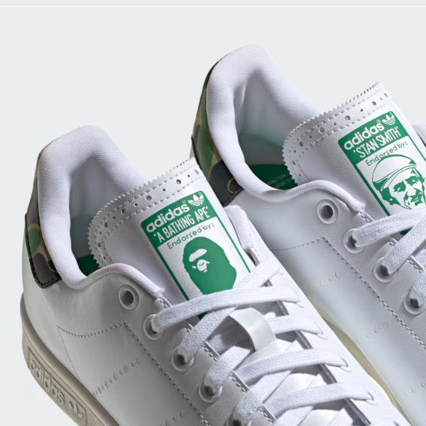 Adidas X BAPE Stan Smith Golf Shoes 'White/Camo Green Adidas X BAPE Stan Smith Golf Shoes 'White/Camo Green
