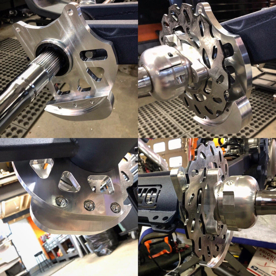 Honda TRX450R 450r 450er Billet Rear Caliper Bracket & Rotor Guard 04