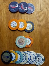Spielbank / Casino Chips Jeton gemischt mit Eurowerten
