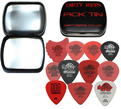 Dunlop Tortex Variety Pack - 22 x 0,50 mm Gitarren-Plektren/Gitarrenplektren in einer Plektren-Dose