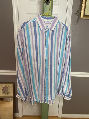 Lot Of 6 Pure Linen Shirts~XL~Millar/Murano/Idillio/Cremieux/Peterman...~MINT!! - Picture 14 of 16