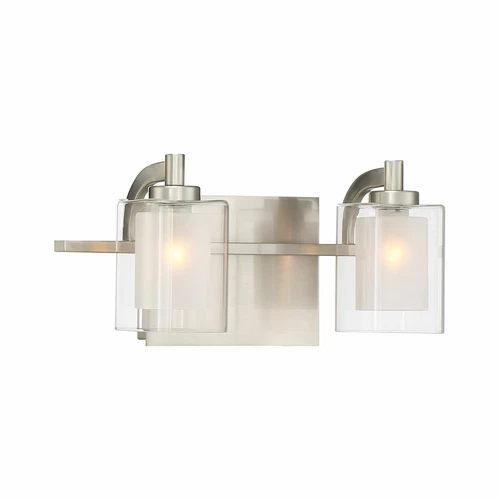 Quoizel KLT8602BNLED Two Light LED Bath Vanity Fixture, Brushed Nickel - 2 Pack - Picture 3 of 5
