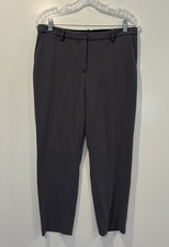 Theory Womens Gray Treeca Crepe Ankle Trousers Pants Size 8