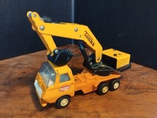 Original Tonka Bagger-LKW. Vintage ca. Ende 1970er Jahre. Gelb/Orange.